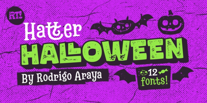 Hatter Halloween font preview