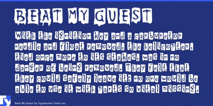 Beat My Guest font preview