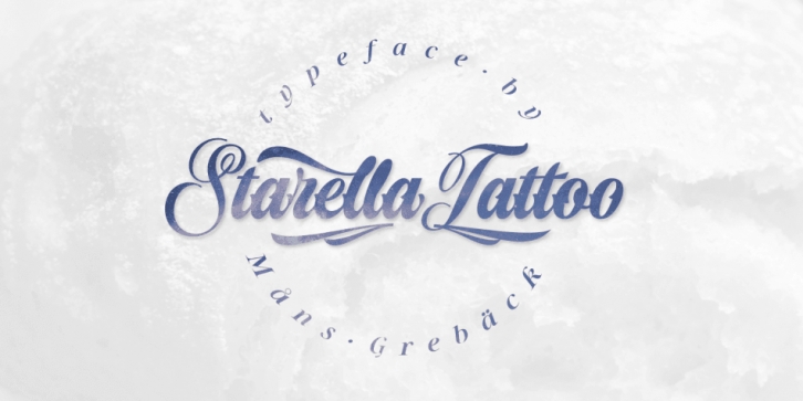 Starella Tattoo font preview