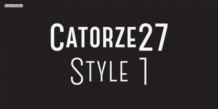 Catorze27 Style 1 font preview