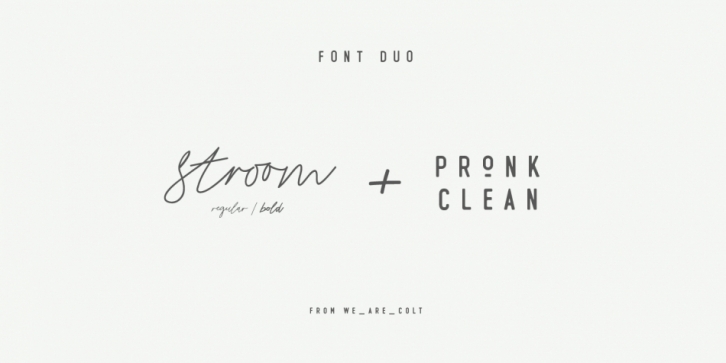 Stroom and Pronk Font Duo font preview