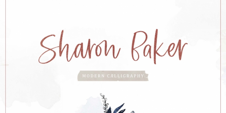 Sharon Baker font preview