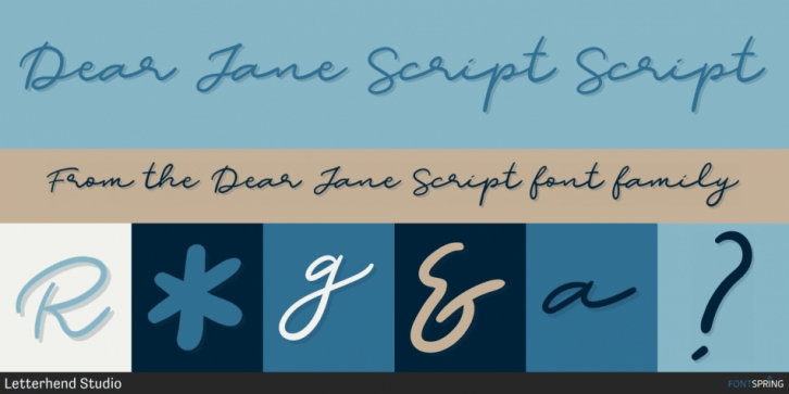 Dear Jane Script font preview