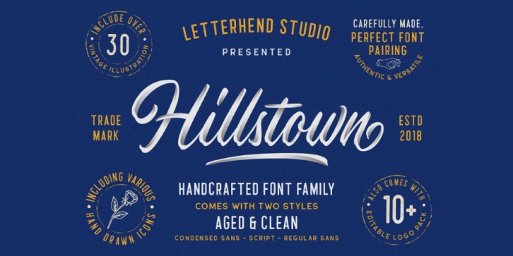 Hillstown font preview