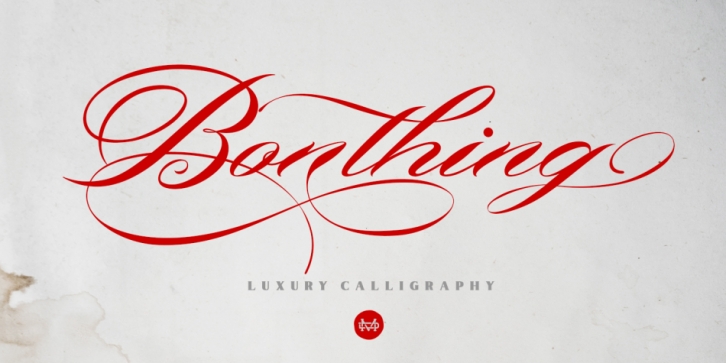 Bonthing Calligraphy font preview