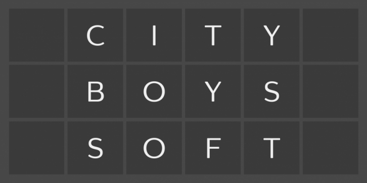 City Boys Soft font preview