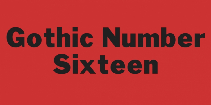 Gothic Number Sixteen font preview