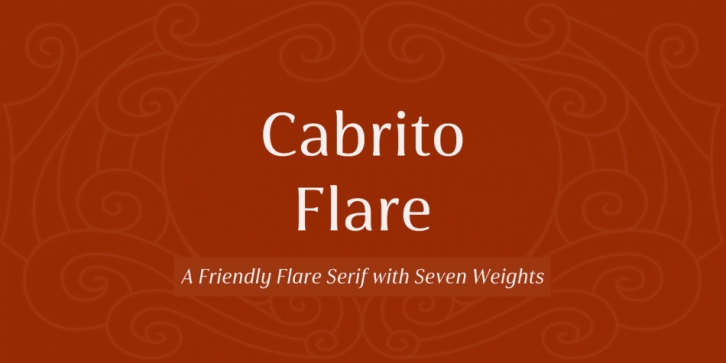 Cabrito Flare font preview