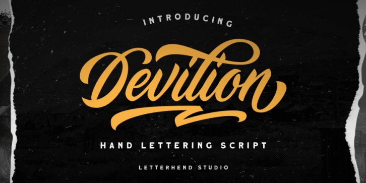 Devilion - Hand Lettering Script font preview