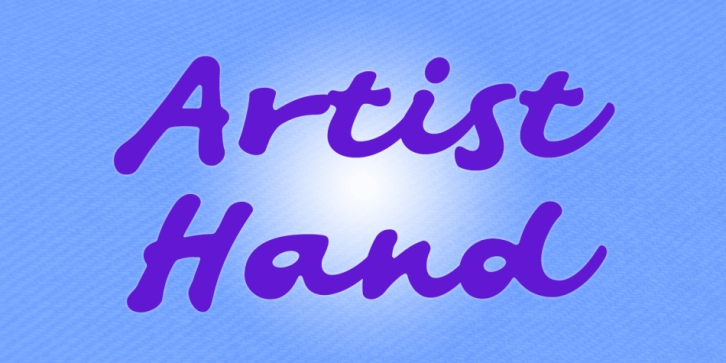 Artist Hand font preview