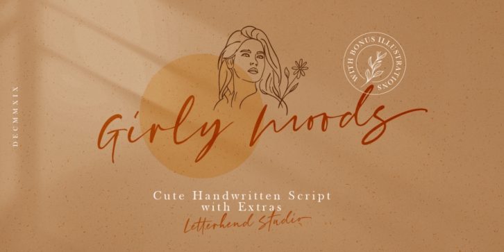 Girly Moods font preview