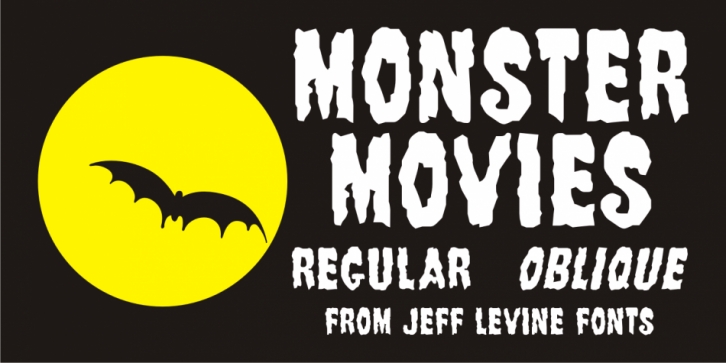 Monster Movies JNL font preview