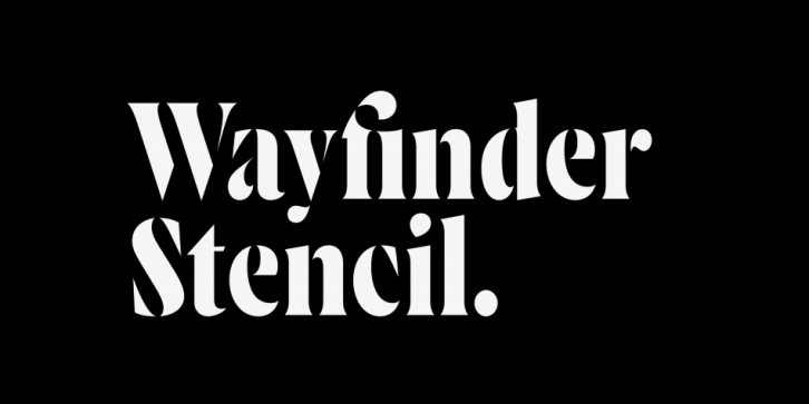 Wayfinder Stencil CF font preview