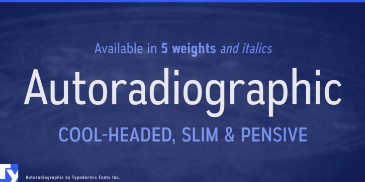 Autoradiographic font preview
