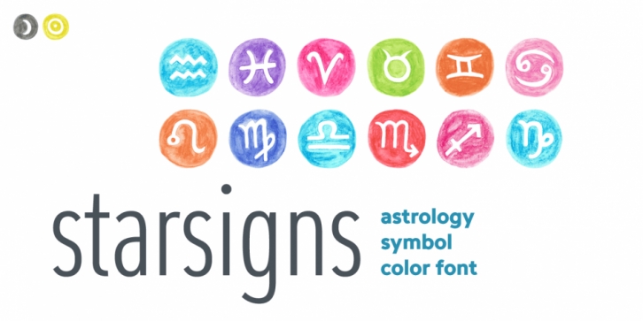Starsigns Color font preview