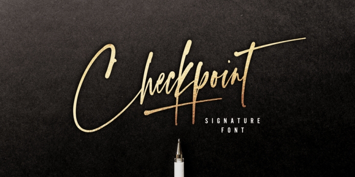 Checkpoint Signature font preview
