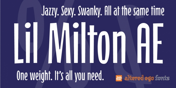 Lil Milton AE font preview