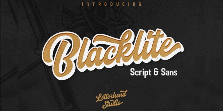 Blacklite font preview