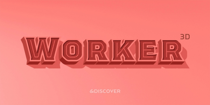 Worker 3D font preview
