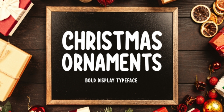 Christmas Ornaments font preview
