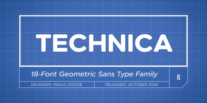 Technica font preview