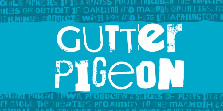 Gutter Pigeon font preview