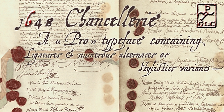 1648 Chancellerie font preview