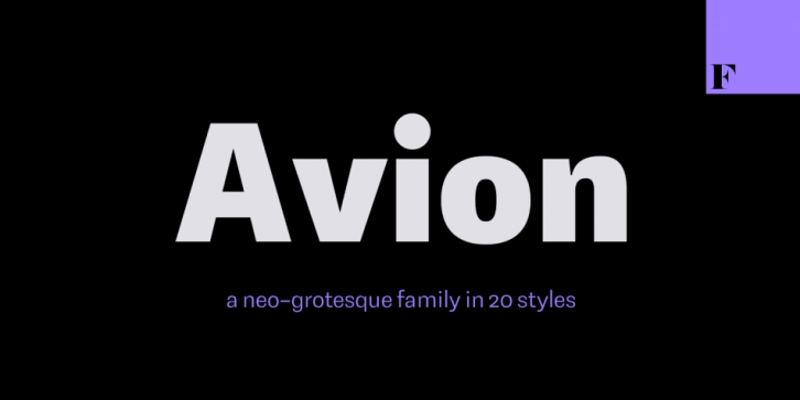 Avion font preview