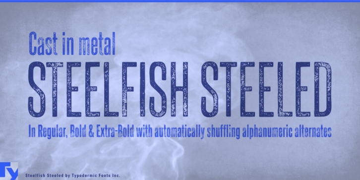 Steelfish Steeled font preview