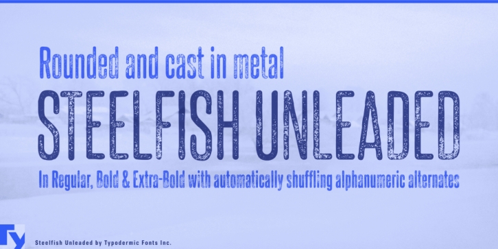 Steelfish Unleaded font preview
