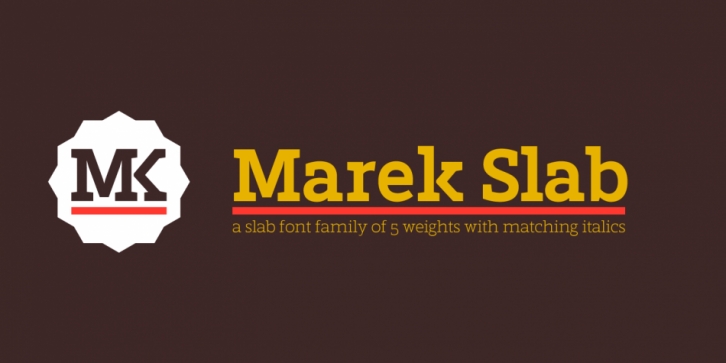 Marek Slab font preview