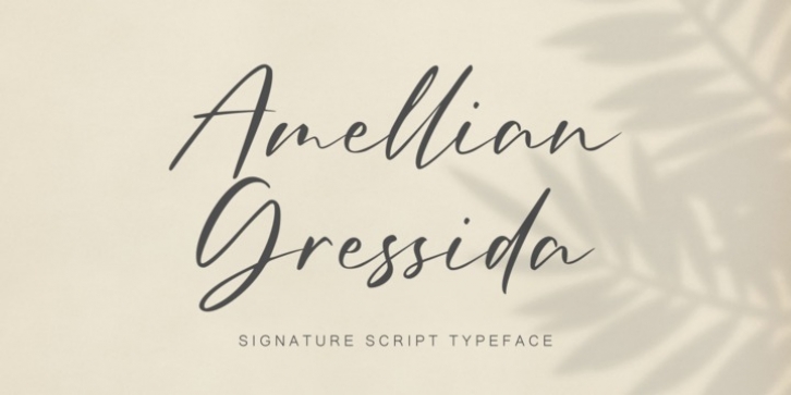 Amellian Gressida font preview