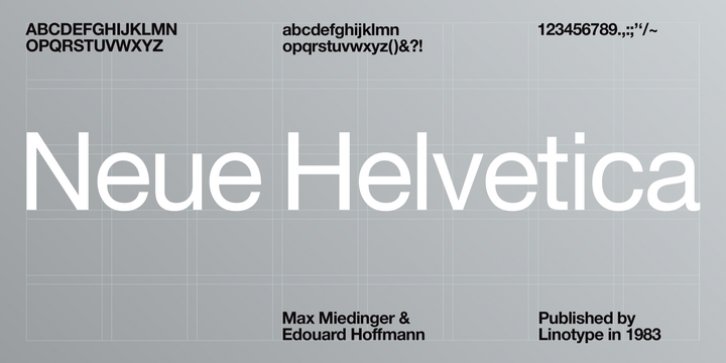 Neue Helvetica font preview