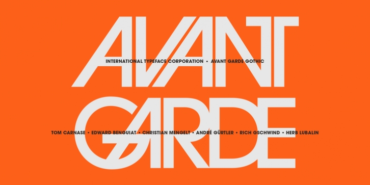 ITC Avant Garde Gothic font preview