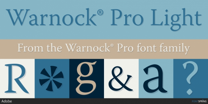 Warnock Pro font preview