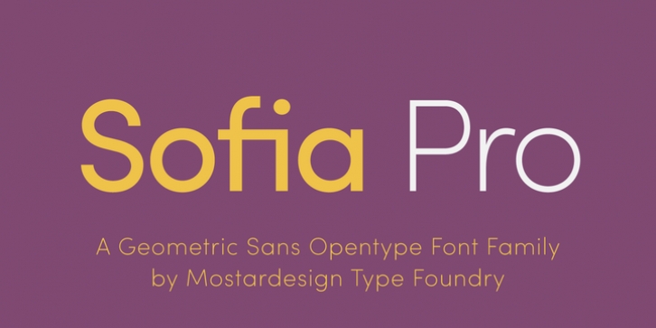 Sofia Pro font preview