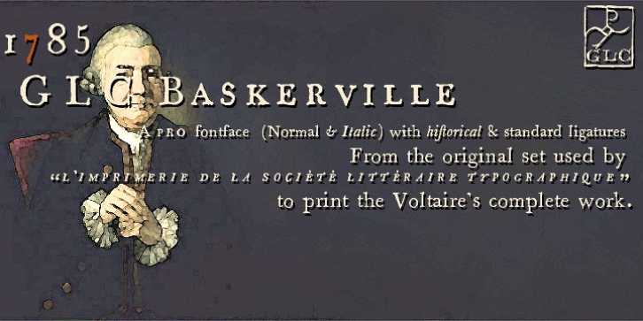 1785 GLC Baskerville font preview