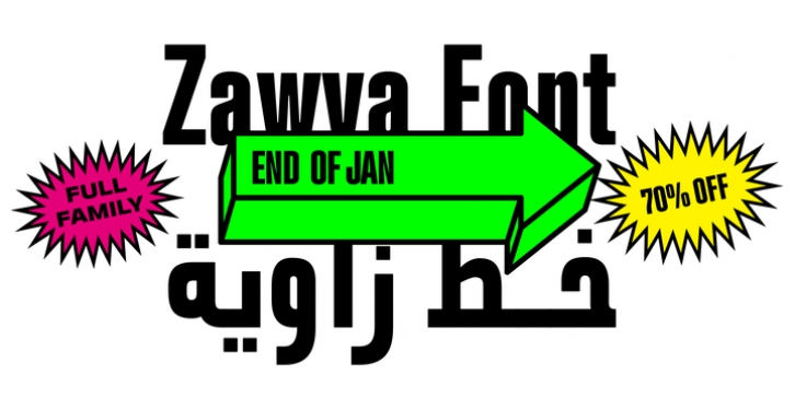 Zawya Pro font preview