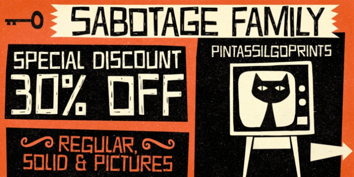 Sabotage font preview