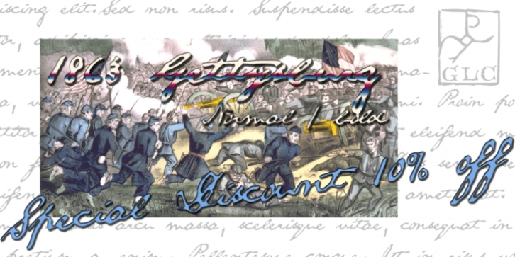 1863 Gettysburg font preview