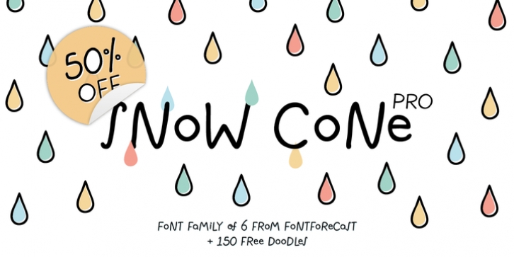 Snow Cone Pro font preview