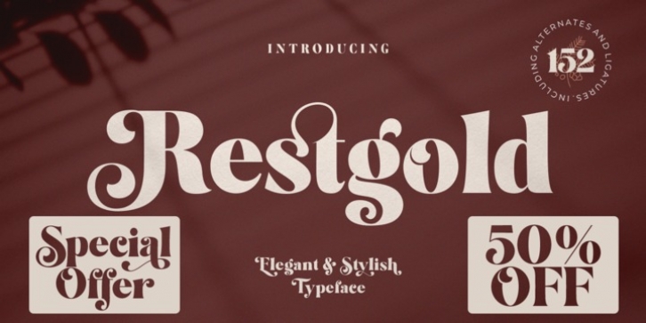 Restgold font preview