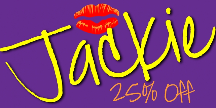 Jackie Sue BF font preview