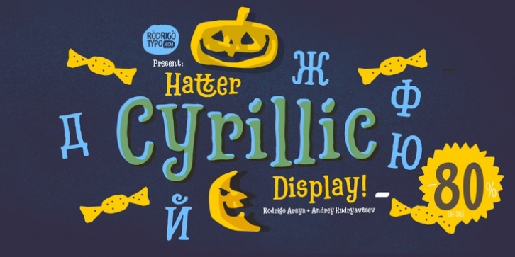 Hatter Cyrillic Display font preview