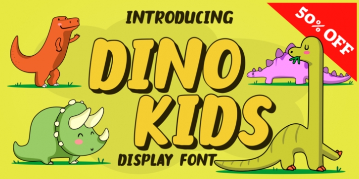 Dino Kids font preview