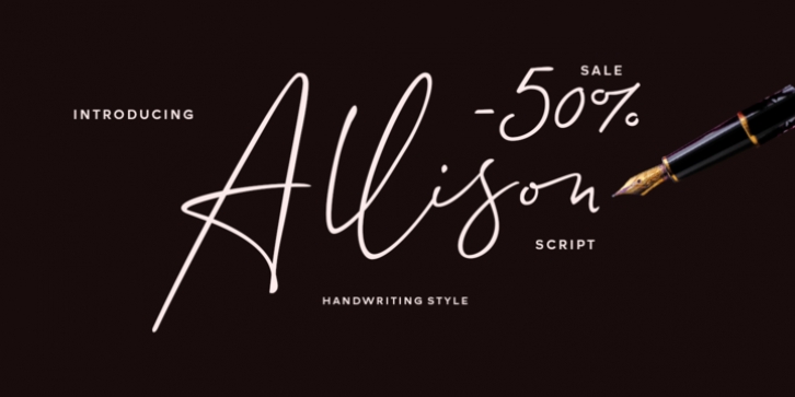Allison Script font preview