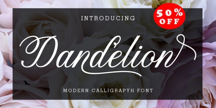 Dandelion Script font preview