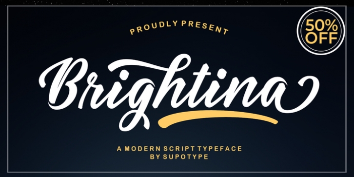 Brightina Script font preview