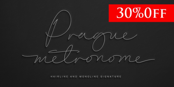 Prague Metronome font preview