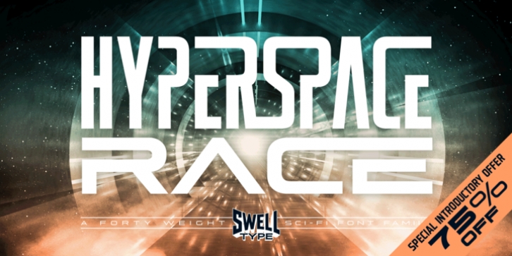 Hyperspace Race font preview